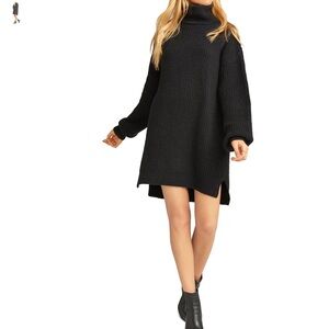 ‼️SHOW ME YOUR MUMU CHESTER SWEATER DRESS IN BLACK‼️
